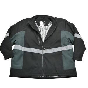 RefrigiWear Jacket Mens‎ 4XL Black Softshell Insulated Reflective Workwear 8490R